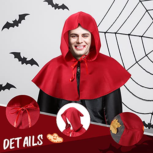 Boyiee Unisex Medieval Hood Cowl - Grim Cloak & Plague Doctor Hat for Cosplay Costume