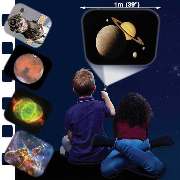 Brainstorm Toys Space Torch and Projector - 24 NASA Images, Up to 1m Wide, Ages 3+