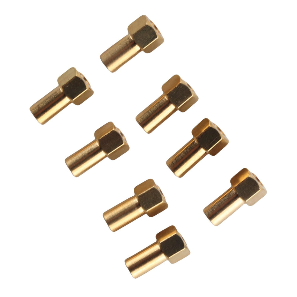 Brass Hex Nut Set 8Pcs for SCX24 RC Car – 5mm Thread Lock Nuts, Gold Finish