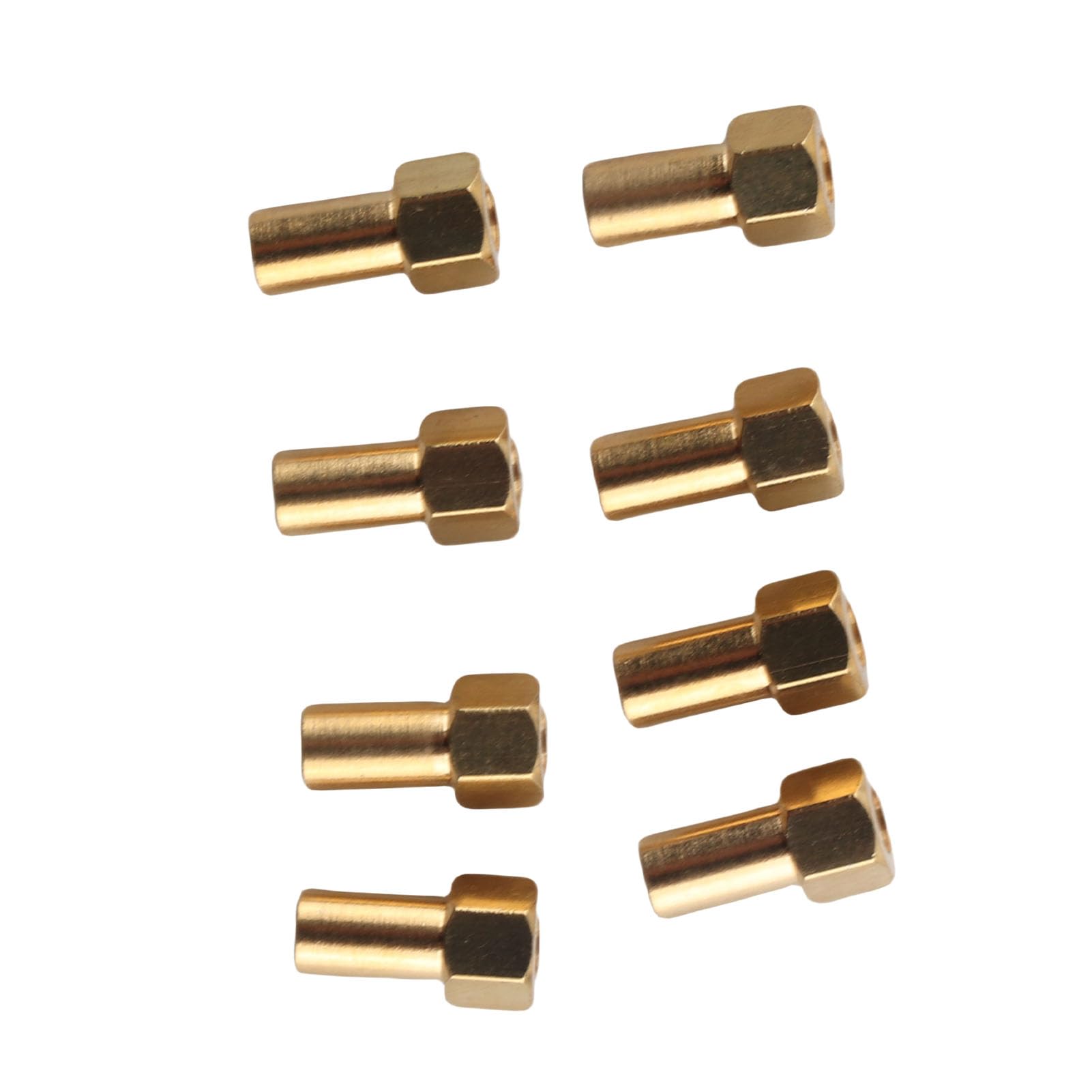 Brass Hex Nut Set 8Pcs for SCX24 RC Car – 5mm Thread Lock Nuts, Gold Finish