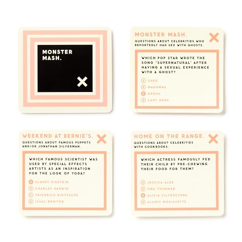 Brass Monkey Irrelevant Celebrity Trivia Game – 200 Cards with Misleading Categories