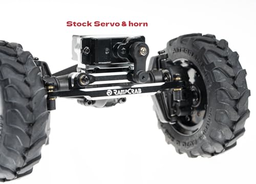 Brass Steering Link Set for FMS FCX24 1/24 RC Crawlers – Replaces Plastic Rods, Includes Screws – Black