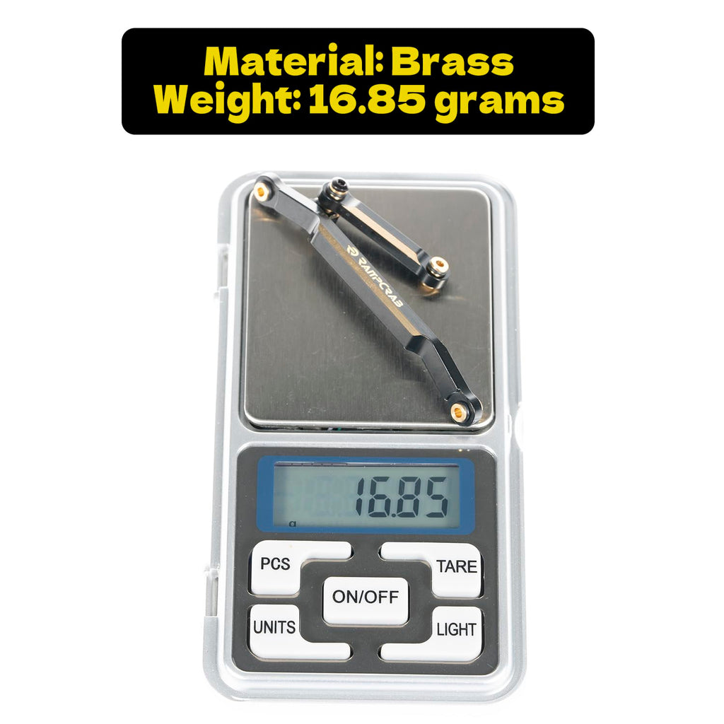 Brass Steering Link Set for FMS FCX24 1/24 RC Crawlers – Replaces Plastic Rods, Includes Screws – Black