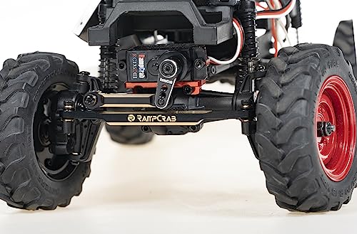 Brass Steering Link Set for FMS FCX24 1/24 RC Crawlers – Replaces Plastic Rods, Includes Screws – Black