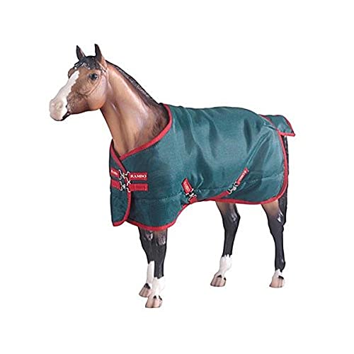 Breyer Traditional Rambo Blanket 1:9 Scale for Model Horses - Green/Red