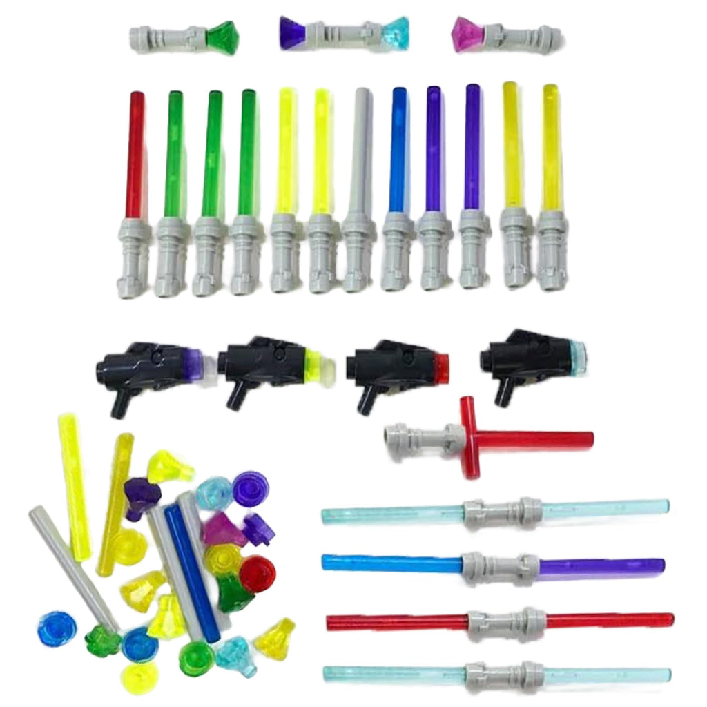 Brick Loot Light Saber & Blaster Weapons Pack – 75+ Mini Accessories for Minifigures