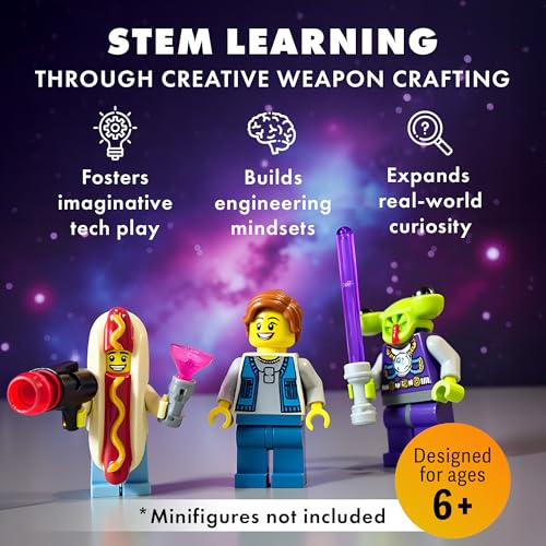 Brick Loot Light Saber & Blaster Weapons Pack – 75+ Mini Accessories for Minifigures