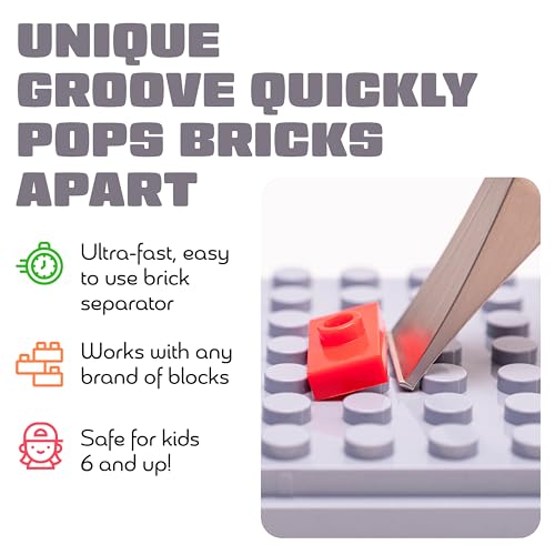 Brick Popper Brick Separator Tool - Fast Block Remover for Kids & Adults - Red