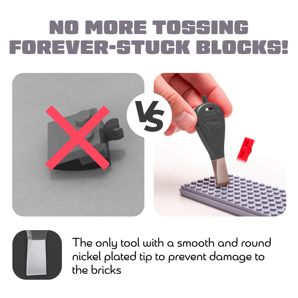 Brick Popper Fast Brick Separator – Safely Remove Stuck Blocks Without Damaging Nails or Pieces