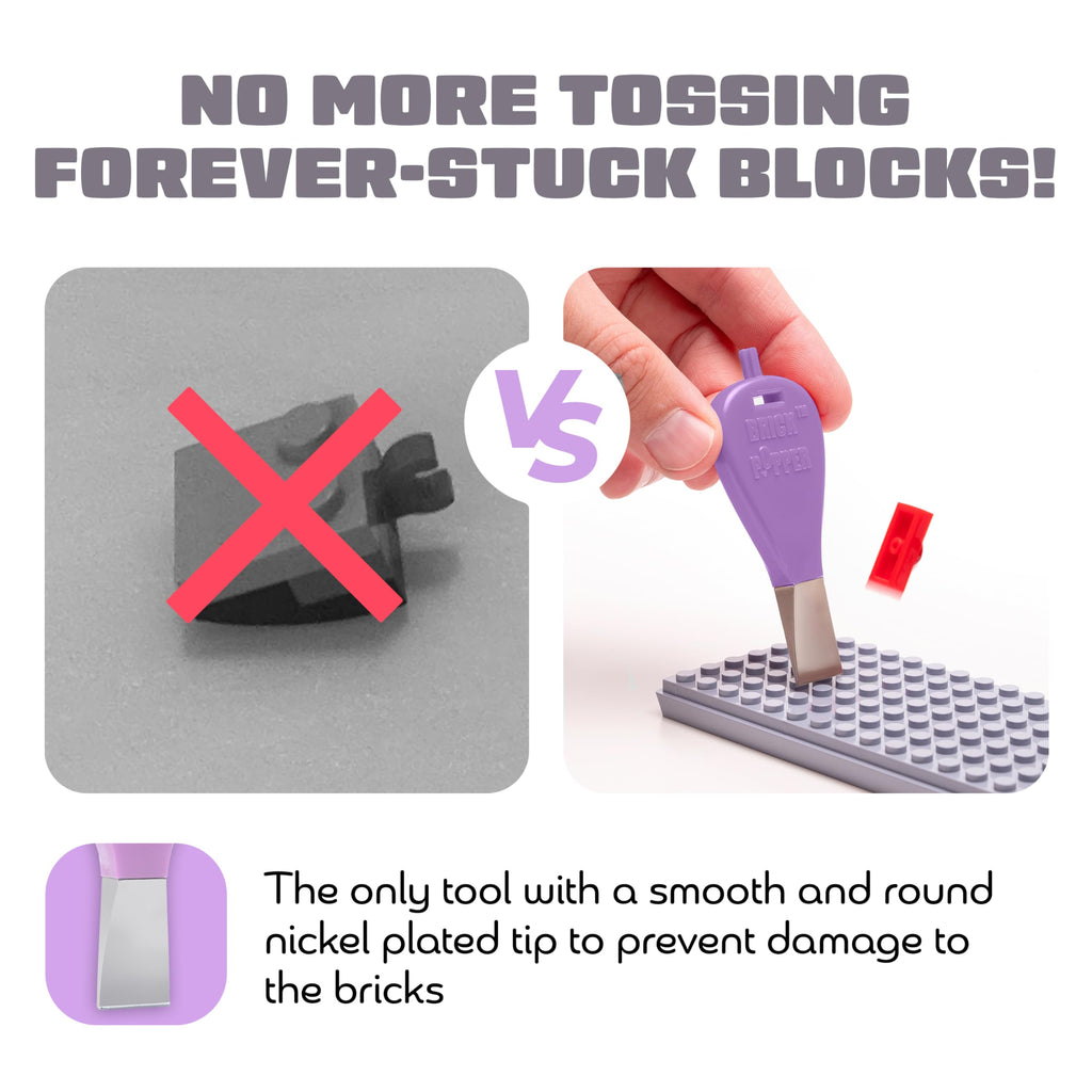 Brick Popper Purple – Fast Brick Separator Tool for Kids & Adults, Universal Fit