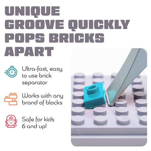 Brick Popper Separator Tool - Light Blue: Quickly Remove Stuck Bricks Without Damage