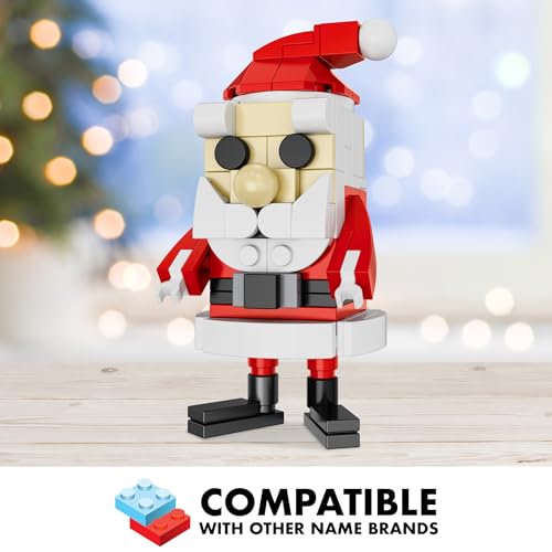 Brickcraft Rudolph Santa Claus Building Kit – 92 Piece Holiday Décor Set for Ages 8+
