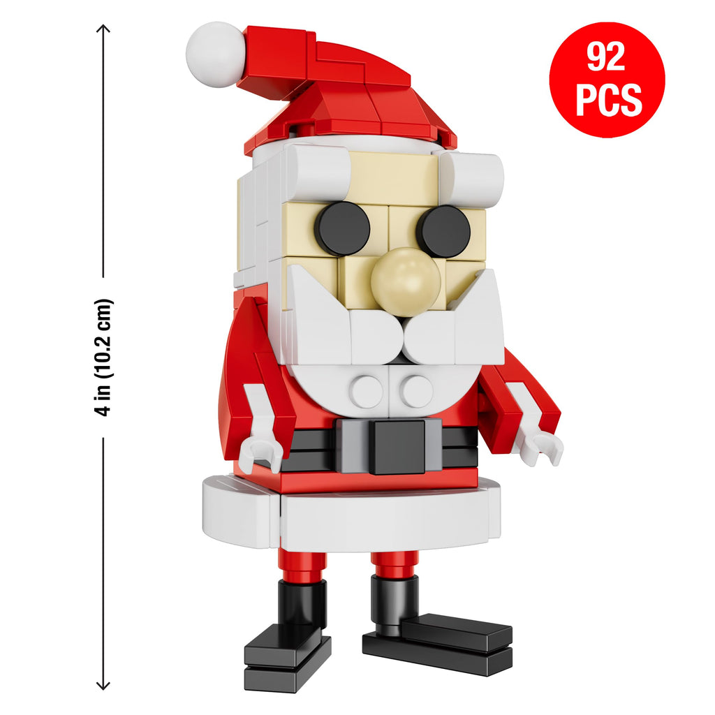 Brickcraft Rudolph Santa Claus Building Kit – 92 Piece Holiday Décor Set for Ages 8+