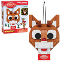 Brickcraft Rudolph the Red-Nosed Reindeer 85-Piece Brick Ornament Set with Hanging String – Christmas Tree Decoration, Ages 8+