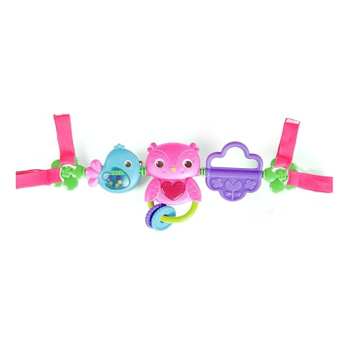 Bright Starts Busy Birdies Carrier Toy Bar - Musical Lights & Activities for Newborns+