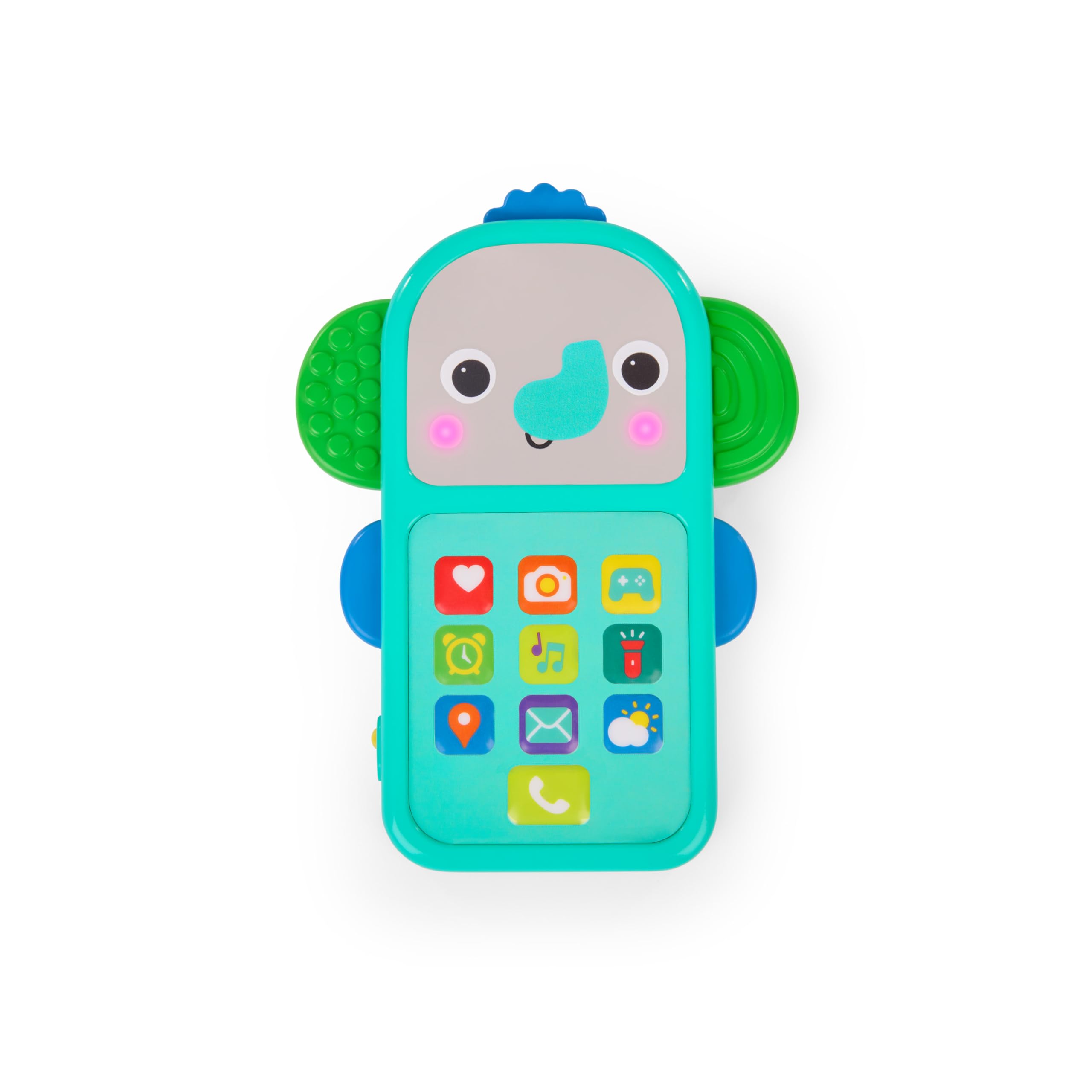 Bright Starts Elephone Baby Phone Toy – Lights, 20+ Sounds & Textured Elephant Ears for 6+ Months