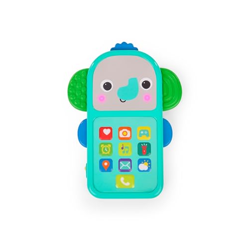 Bright Starts Elephone Baby Phone Toy – Lights, 20+ Sounds & Textured Elephant Ears for 6+ Months