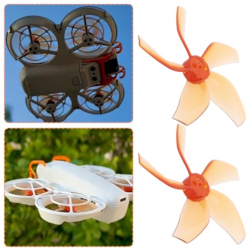Briny River 5-Blade Propellers for DJI NEO – Orange, Low Noise, Quick Release (4 Pack with Screwdriver)