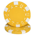 Brybelly 50-Piece Clay Composite Striped Dice Poker Chips – 11.5 Grams Each