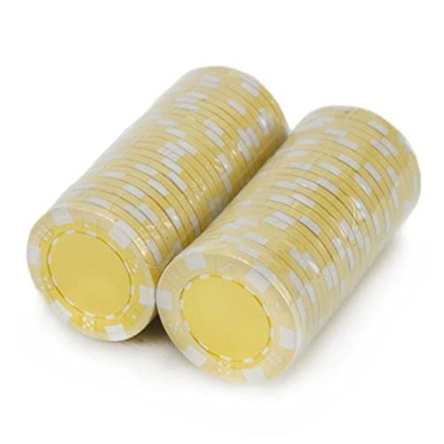 Brybelly 50-Piece Clay Composite Striped Dice Poker Chips – 11.5 Grams Each