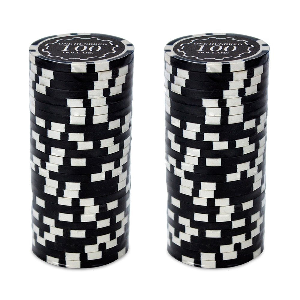 Brybelly Eclipse Poker Chips – 14g Clay Composite, 11 Denominations, Pack of 50