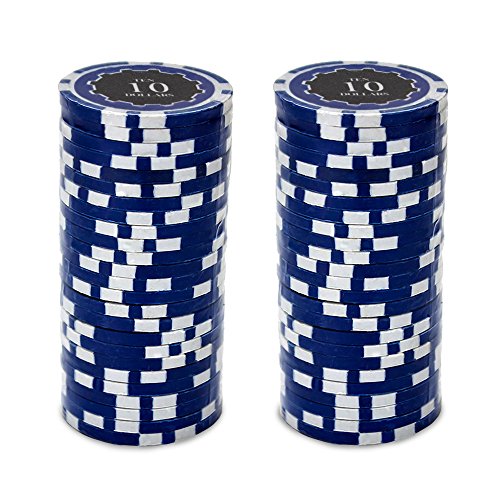 Brybelly Eclipse Poker Chips – Heavyweight 14g Clay Composite, Pack of 50 with 11 Denominations