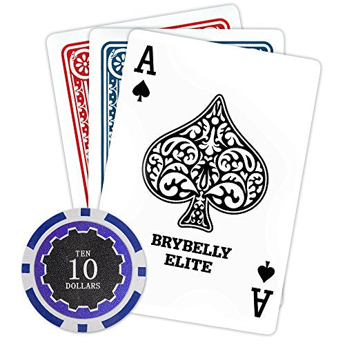Brybelly Eclipse Poker Chips – Heavyweight 14g Clay Composite, Pack of 50 with 11 Denominations