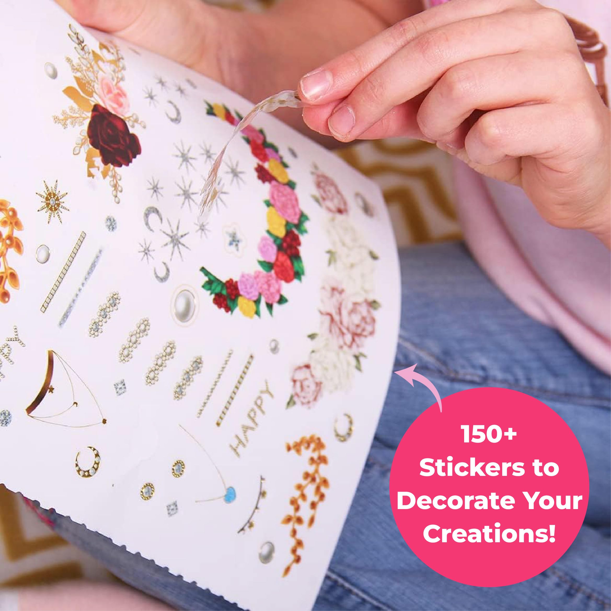 BSCOOL Fashion Design Sketchbook: Create Hairstyles with Stickers & Guides - Activity Book for Kids 5+