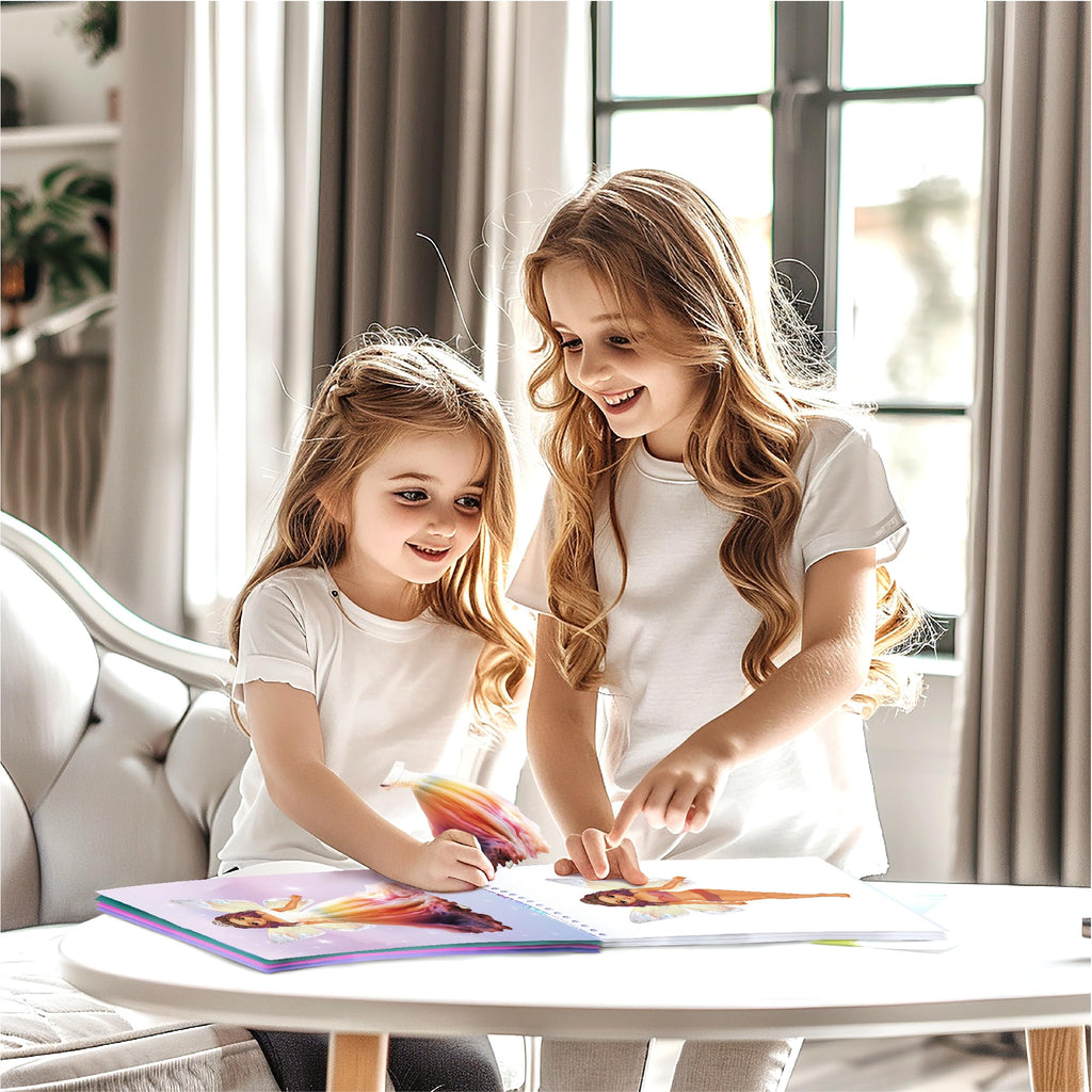 BSCOOL Sticker Dress Up Fairies and Angels – Fashion Activity Book with 100+ Stickers for Kids Ages 5+