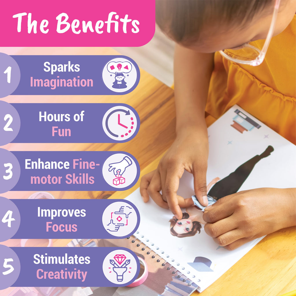 BSCOOL Sticker Dress Up My Dream Job – Career Fashion Activity Book for Girls 5+ with 100+ Stickers