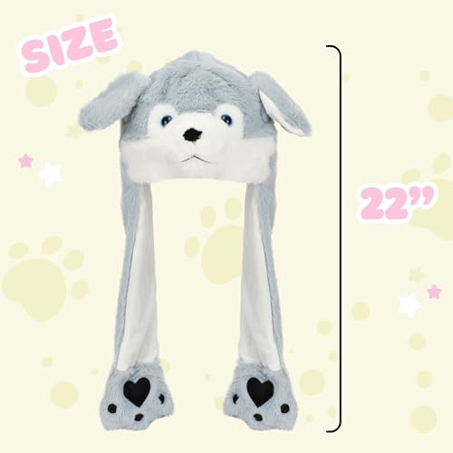Bubblepompom Animal Hat with Moving Ears – Plush Interactive Cosplay Hat for Kids