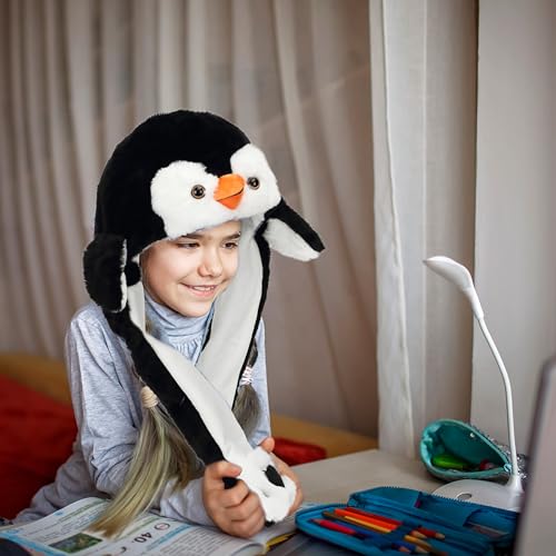 Bubblepompom Animal Hat with Moving Ears – Plush Interactive Headwear for Kids