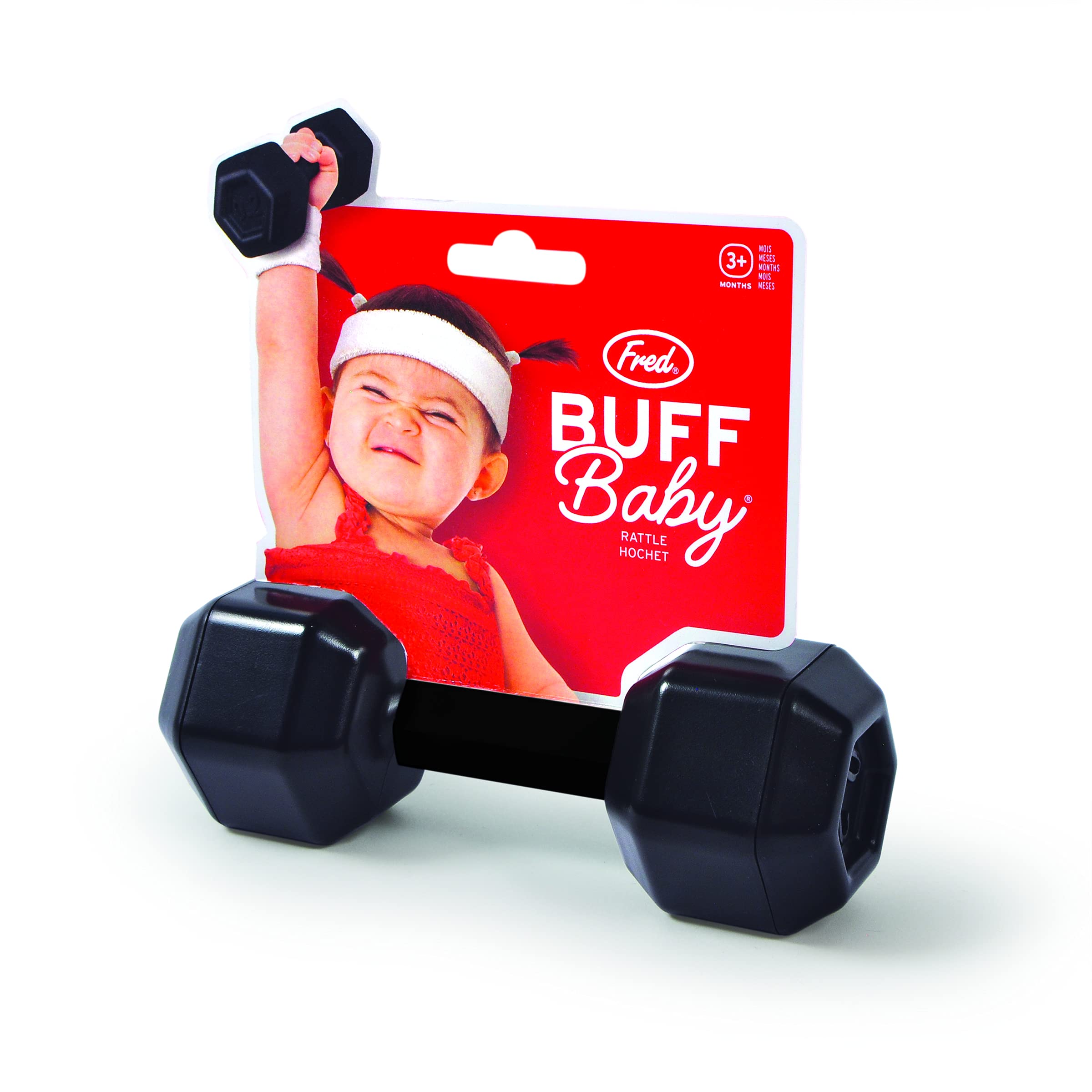 Buff Baby Dumbbell Rattle – Fun, Lightweight Toy for Babies 3+ Months