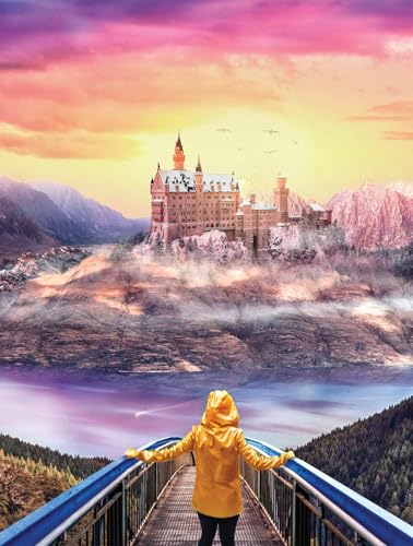 Buffalo Games 750-Piece Discover Fantasy Jigsaw Puzzle – Medieval Castle Scene for Adults