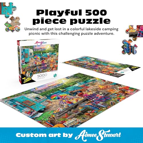 Buffalo Games Aimee Stewart Family Campsite Look Closer 500 Piece Jigsaw Puzzle