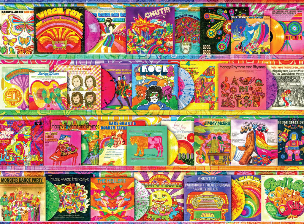 Buffalo Games Aimee Stewart Retro Album Covers 1000-Piece Jigsaw Puzzle – Includes Full-Sized Poster – 26.75 x 19.75 Inches