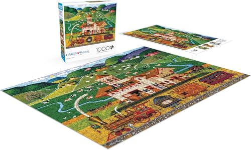 Buffalo Games Charles Wysocki Fox Hill Farms 1000-Piece Jigsaw Puzzle – 26.75 x 19.75 Inches