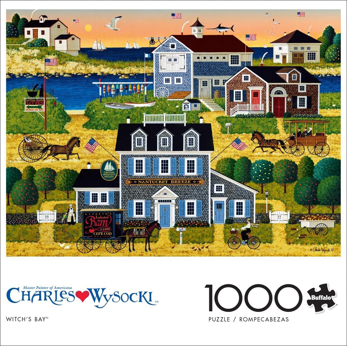 Buffalo Games Charles Wysocki Witch's Bay 1000 Piece Jigsaw Puzzle