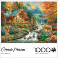 Buffalo Games Chuck Pinson Alpine Serenity 1000 Piece Jigsaw Puzzle – Autumn Landscape, 26.75 x 19.75 in, Bonus Poster