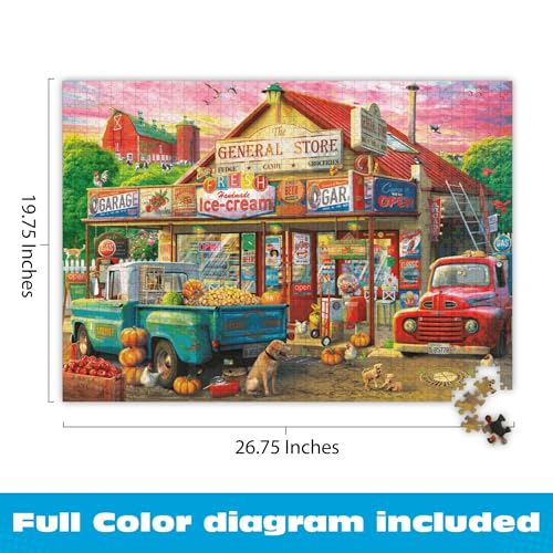 Buffalo Games Country Store 1000-Piece Fall Jigsaw Puzzle - Country Life Collection