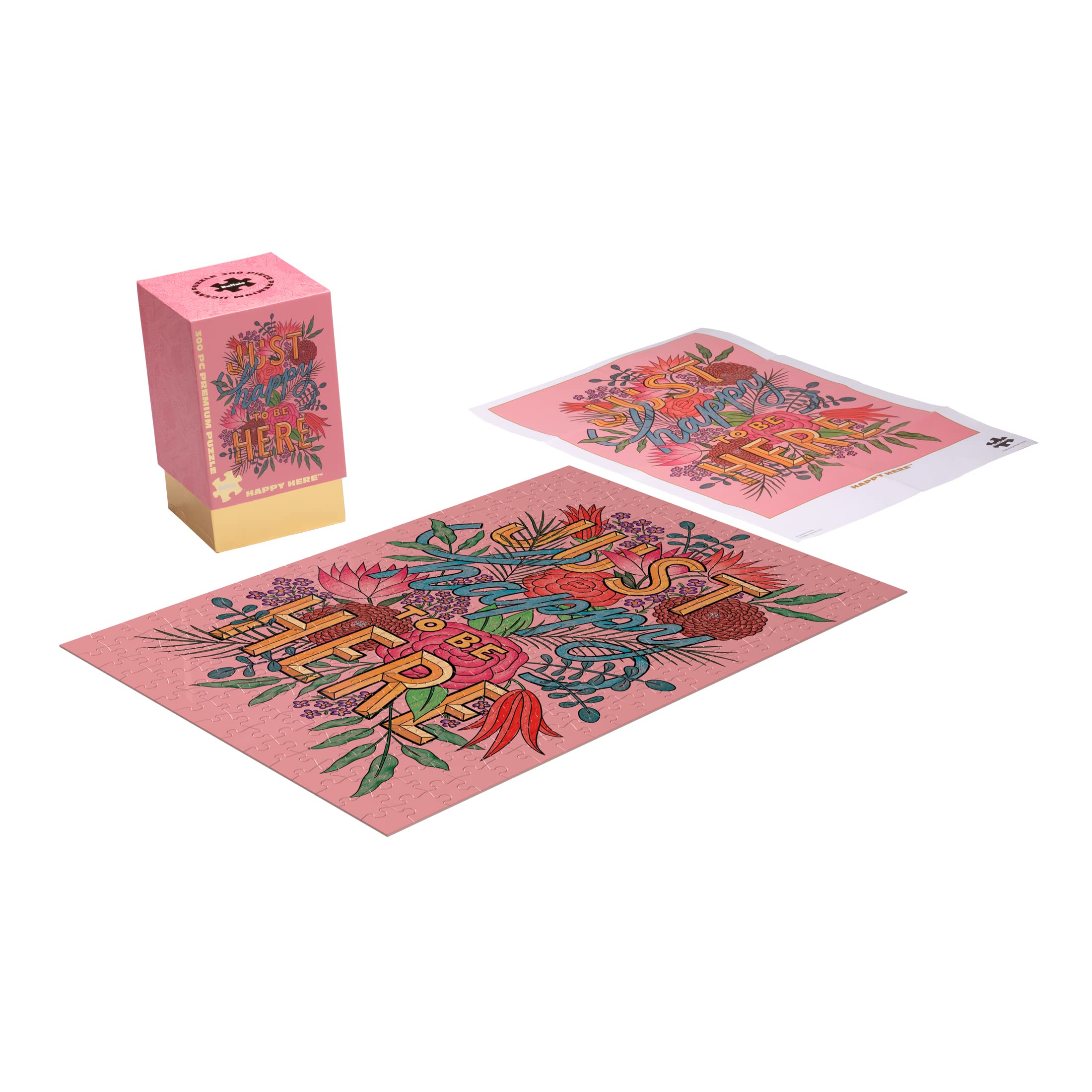 Buffalo Games Gold Collection: Happy Here 300-Piece Jigsaw Puzzle (Large Pieces)