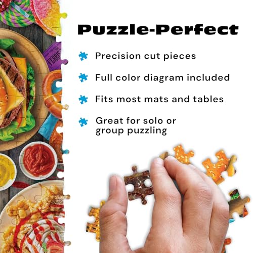 Buffalo Games Lars Stewart Fun Fair Food 1000 Piece Jigsaw Puzzle – Vibrant Carnival Scene with Precision-Cut Pieces and Full-Color Poster