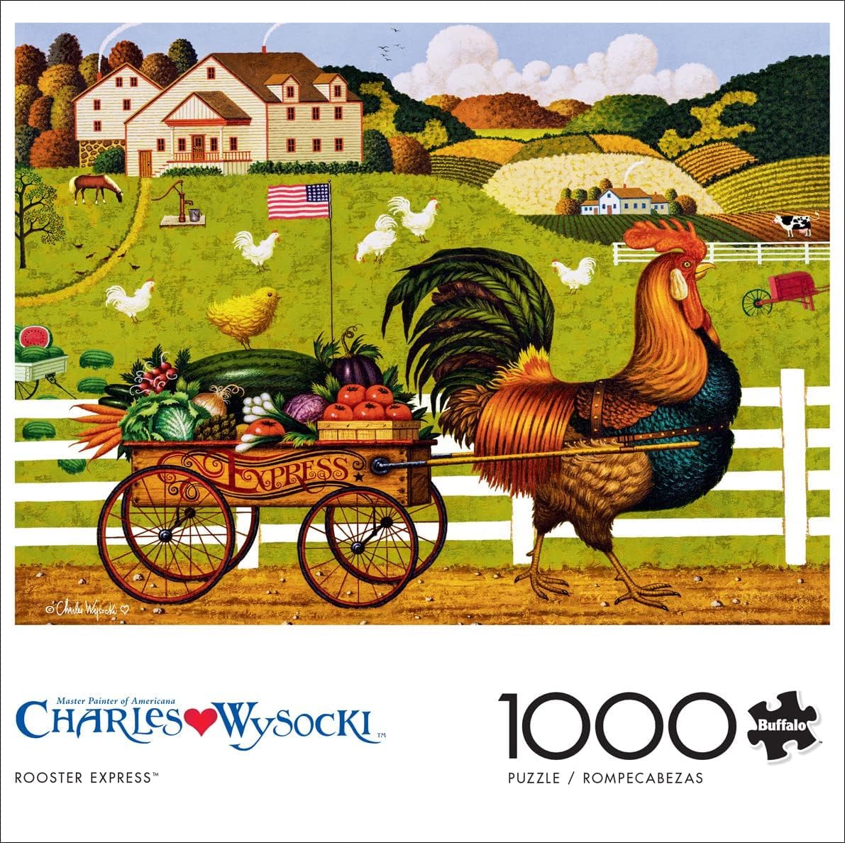 Buffalo Games Rooster Express 1000-Piece Jigsaw Puzzle