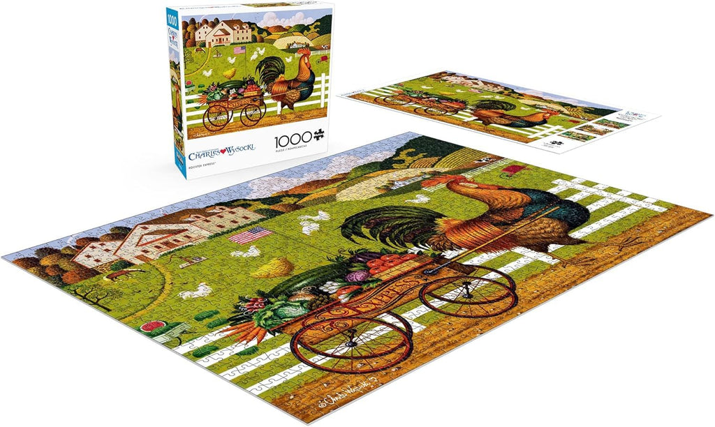 Buffalo Games Rooster Express 1000-Piece Jigsaw Puzzle