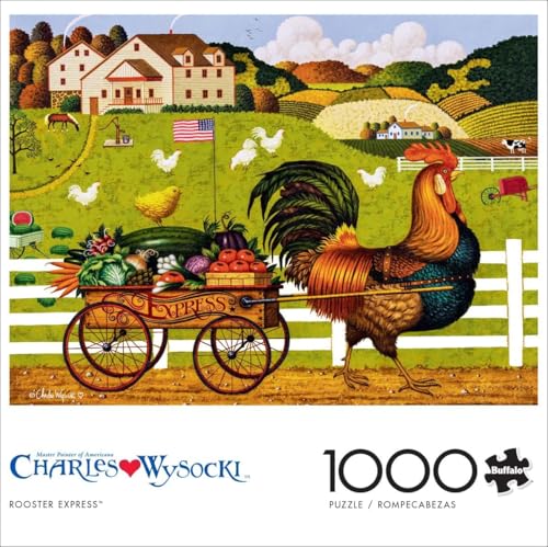 Buffalo Games Rooster Express 1000-Piece Jigsaw Puzzle