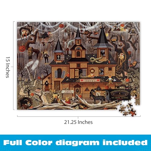 Buffalo Games Trick or Treat Hotel 500-Piece Jigsaw Puzzle by Charles Wysocki
