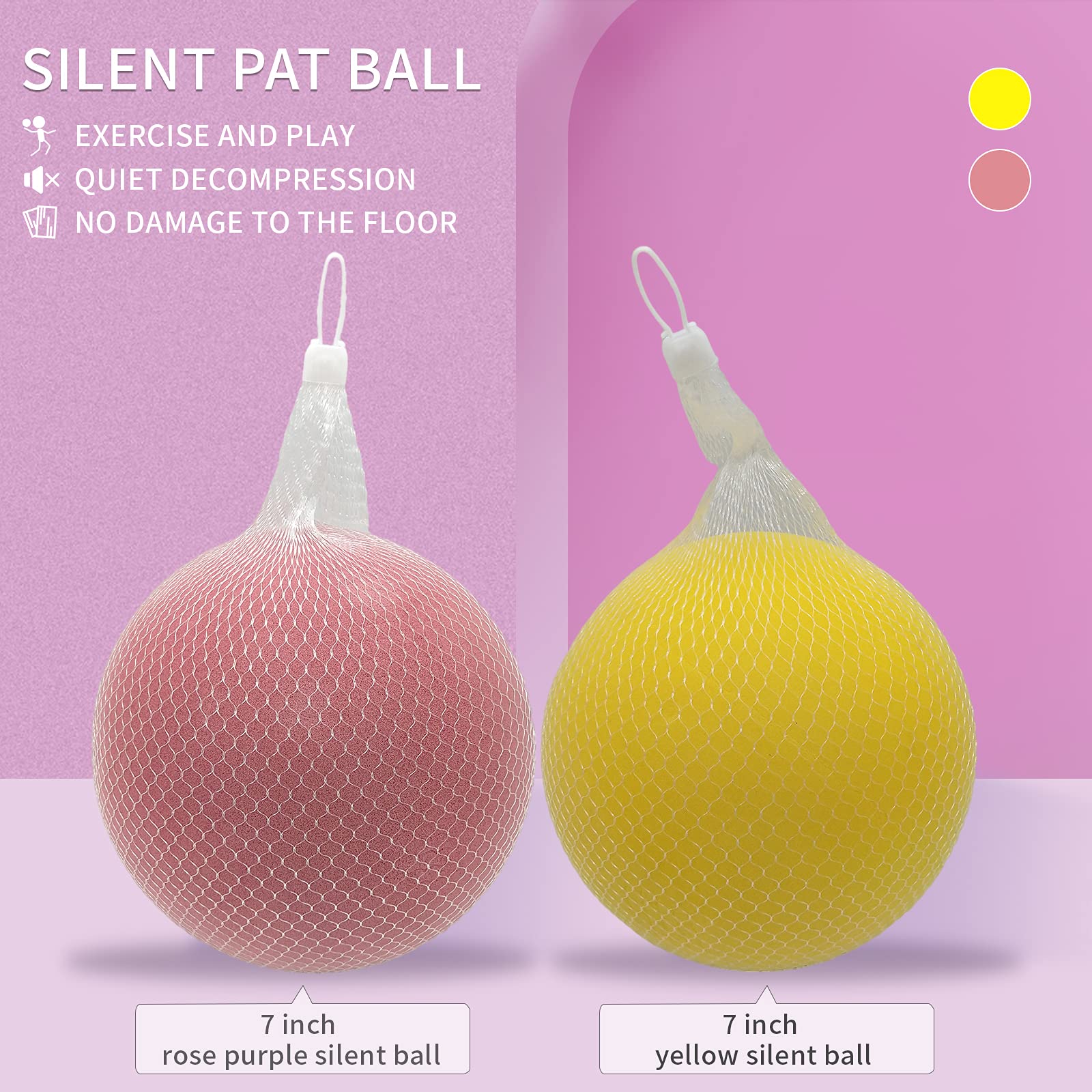 Buhoet 7-Inch Silent Foam Ball - Soft, Lightweight, and Bouncy for Indoor and Outdoor Play, Safe for Kids