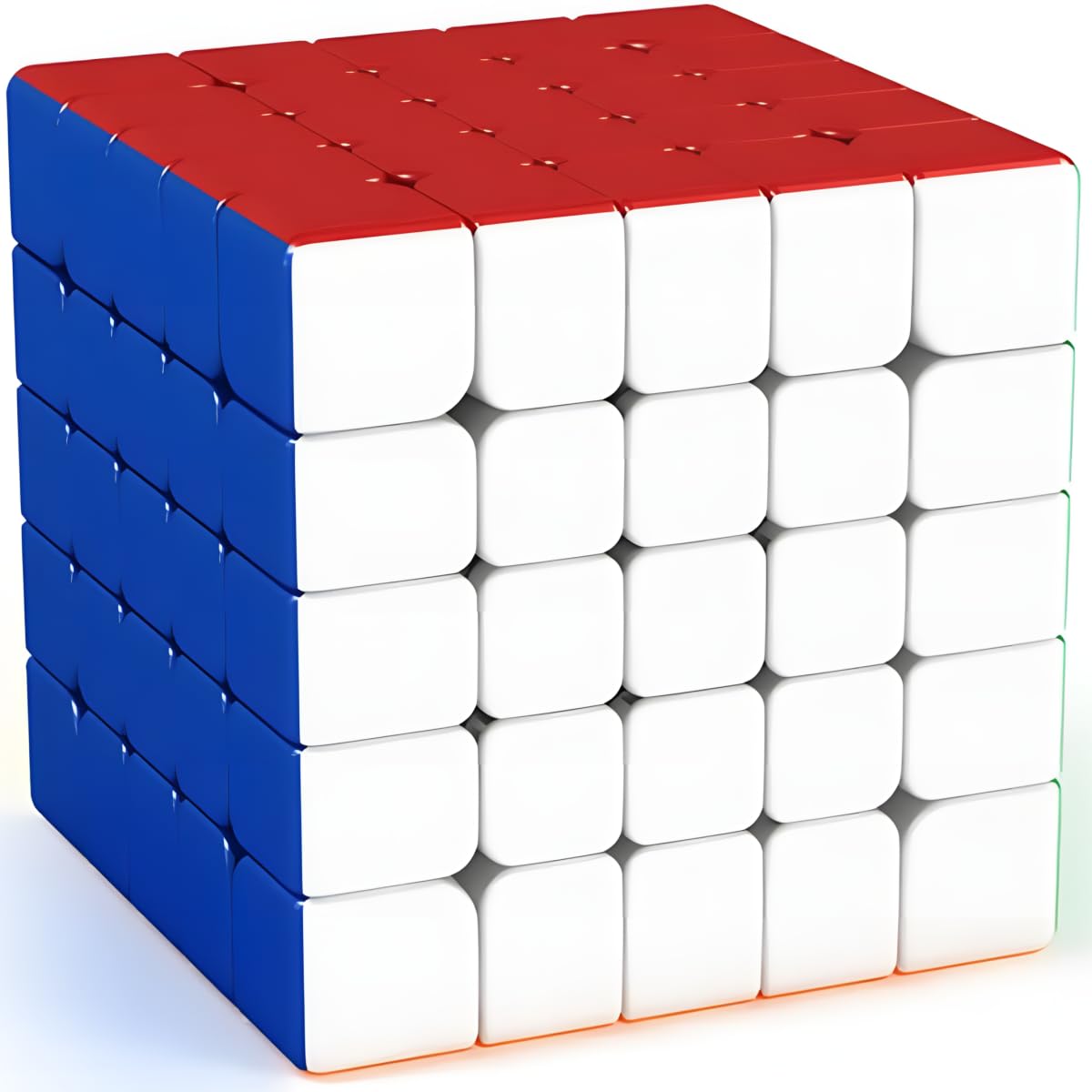 Bukefuno Moyu Meilong 5x5 M Magnetic Speed Cube - Stickerless, Medium-Strength Magnets, Affordable 5x5x5 Puzzle