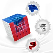 Bukefuno Moyu Meilong 5x5 M Magnetic Speed Cube - Stickerless, Medium-Strength Magnets, Affordable 5x5x5 Puzzle