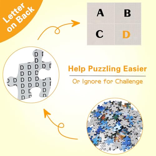 Bullglesup 1000-Piece Jigsaw Puzzle – Books and Roses Design with Poster, Recycled Cardboard, Letter-Back Pieces, 27.5x19.6 Inches